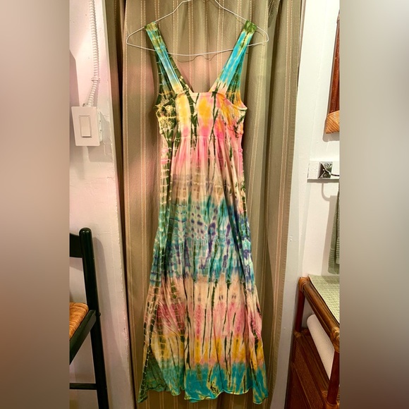 Tie dye rainbow summer dress - Picture 6 of 6